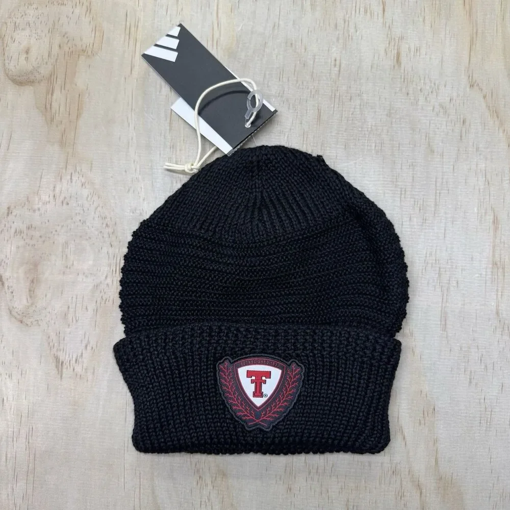 NEW Texas Tech Red Raiders adidas Black Beanie OSFM One Size Fits Most